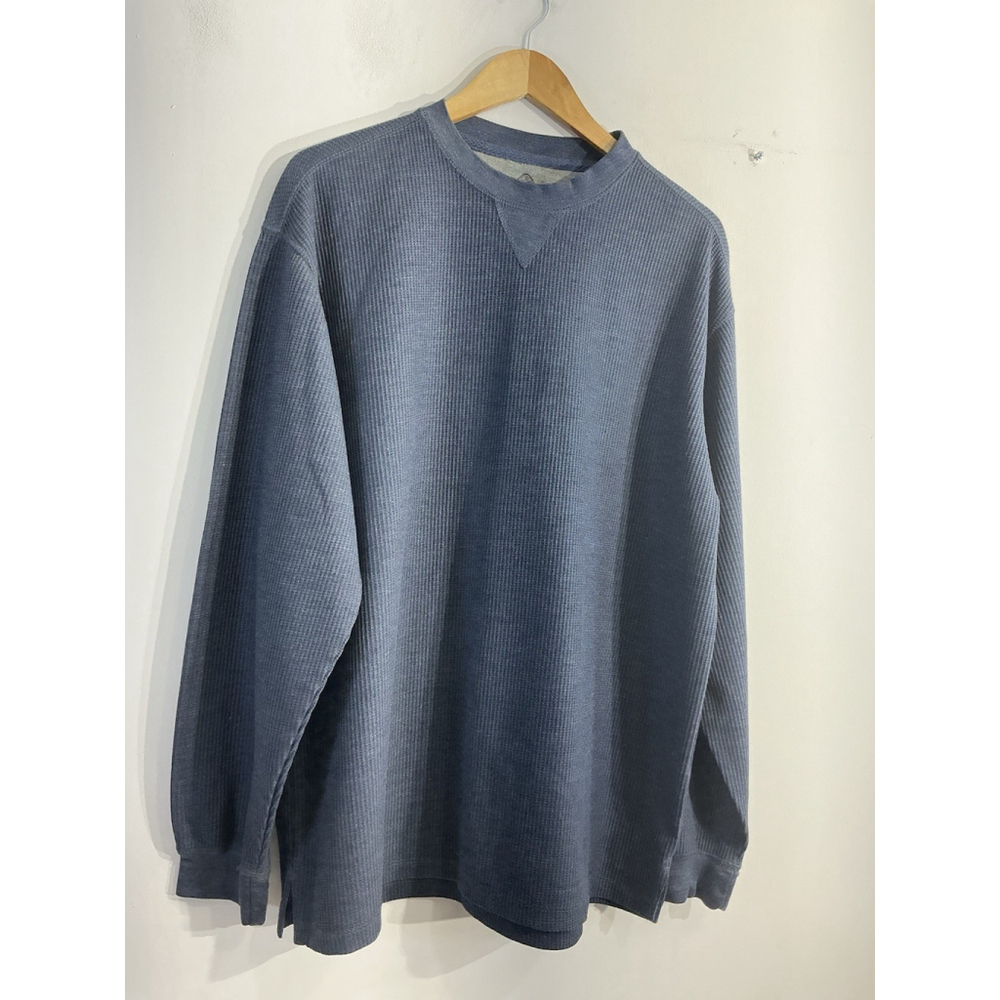 Men’s Alpine Lake Long Sleeve Pullover Thermal Shirt XL Blue Crew Neck